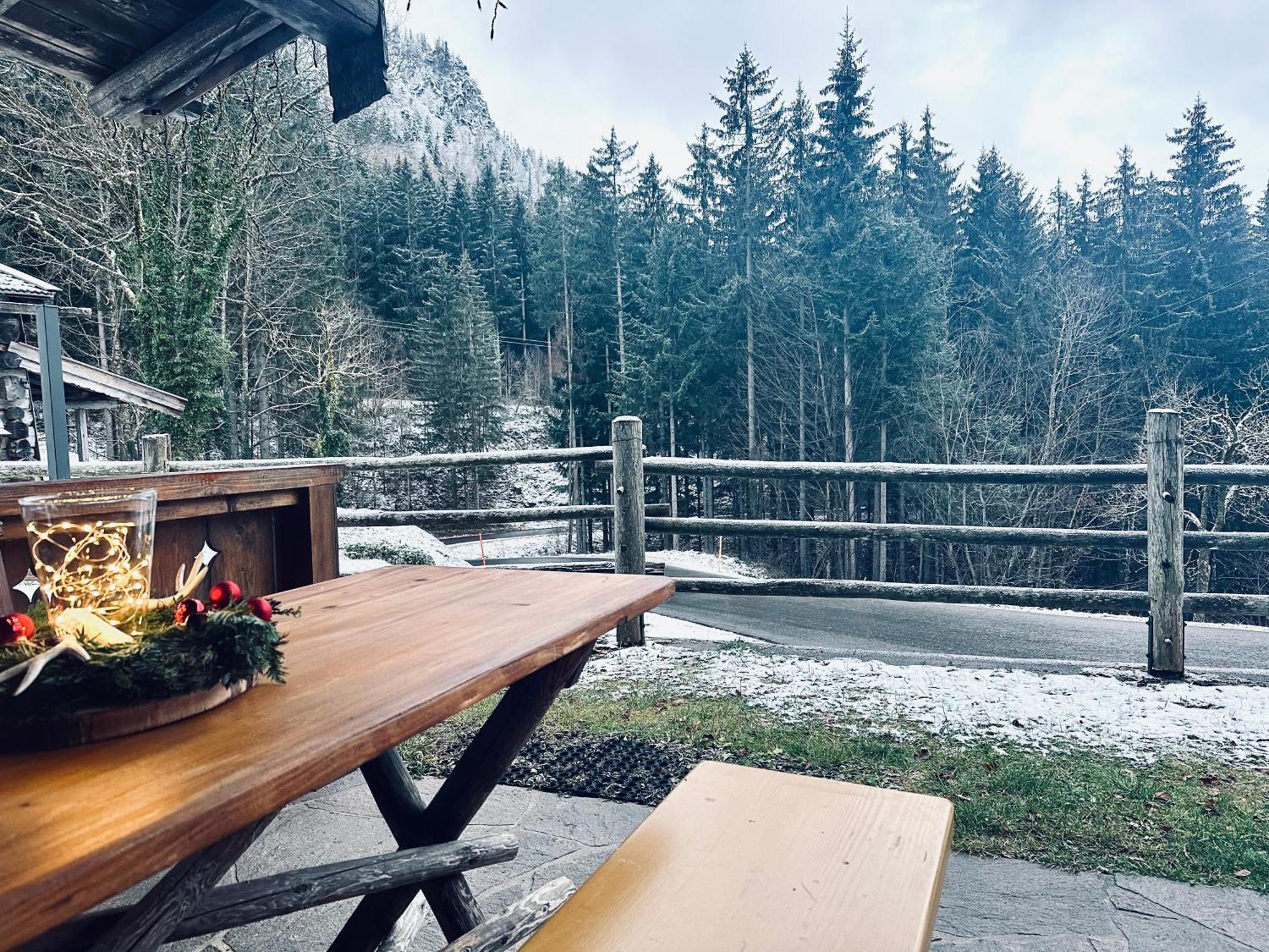 Almbruennerl Die Almhuette Auf Der Raffner Alm Ruhpolding Exteriör bild